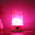 Pink Crystal Stone Rock natural USB Luz nocturna